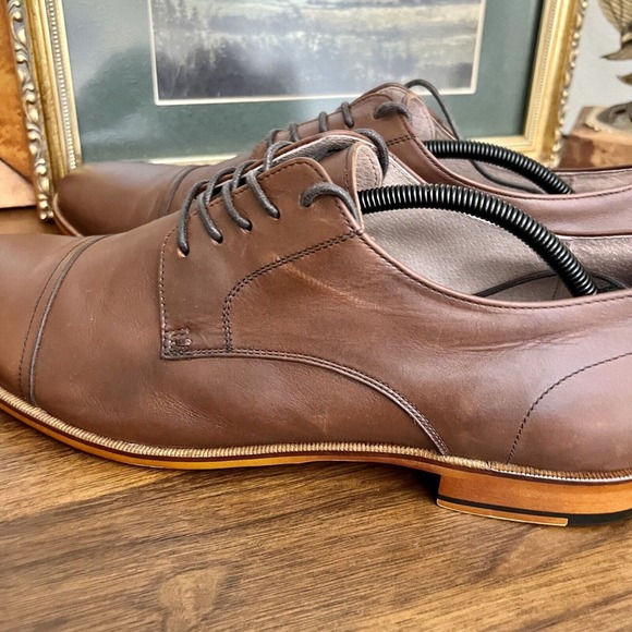 Mens ASTON GREY Ian Cap Toe Oxford Chestnut sz 13 - Picture 13 of 16